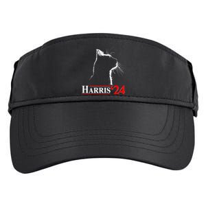 Cat Lady Ladies For Kamala Harris 2024 Adult Drive Performance Visor