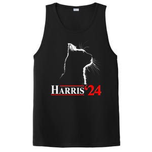 Cat Lady Ladies For Kamala Harris 2024 PosiCharge Competitor Tank