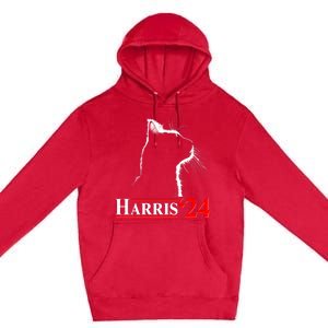 Cat Lady Ladies For Kamala Harris 2024 Premium Pullover Hoodie