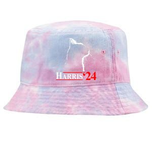 Cat Lady Ladies For Kamala Harris 2024 Tie-Dyed Bucket Hat