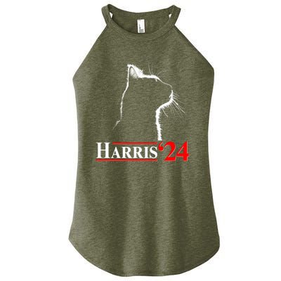 Cat Lady Ladies For Kamala Harris 2024 Women’s Perfect Tri Rocker Tank