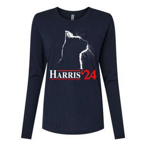 Cat Lady Ladies For Kamala Harris 2024 Womens Cotton Relaxed Long Sleeve T-Shirt