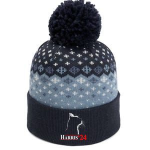 Cat Lady Ladies For Kamala Harris 2024 The Baniff Cuffed Pom Beanie