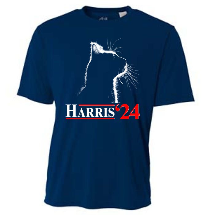 Cat Lady Ladies For Kamala Harris 2024 Cooling Performance Crew T-Shirt