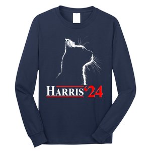 Cat Lady Ladies For Kamala Harris 2024 Long Sleeve Shirt