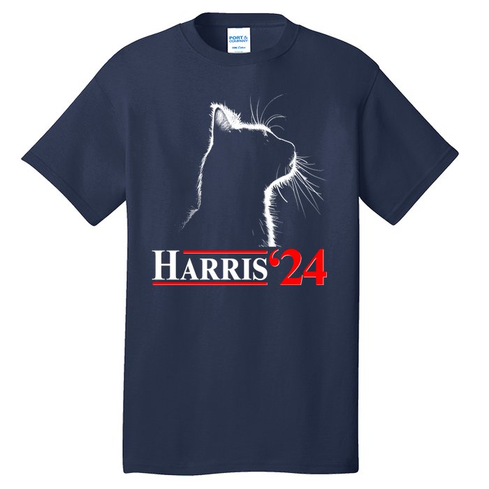 Cat Lady Ladies For Kamala Harris 2024 Tall T-Shirt