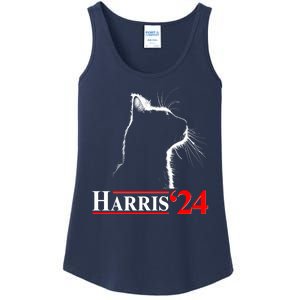 Cat Lady Ladies For Kamala Harris 2024 Ladies Essential Tank