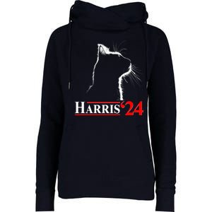 Cat Lady Ladies For Kamala Harris 2024 Womens Funnel Neck Pullover Hood