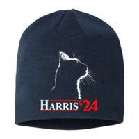 Cat Lady Ladies For Kamala Harris 2024 Sustainable Beanie