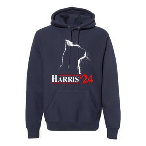 Cat Lady Ladies For Kamala Harris 2024 Premium Hoodie