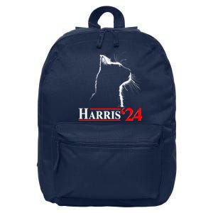 Cat Lady Ladies For Kamala Harris 2024 16 in Basic Backpack