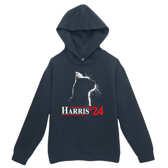 Cat Lady Ladies For Kamala Harris 2024 Urban Pullover Hoodie