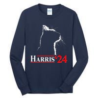 Cat Lady Ladies For Kamala Harris 2024 Tall Long Sleeve T-Shirt