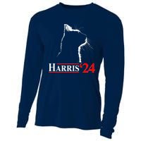 Cat Lady Ladies For Kamala Harris 2024 Cooling Performance Long Sleeve Crew