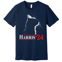 Cat Lady Ladies For Kamala Harris 2024 Premium T-Shirt