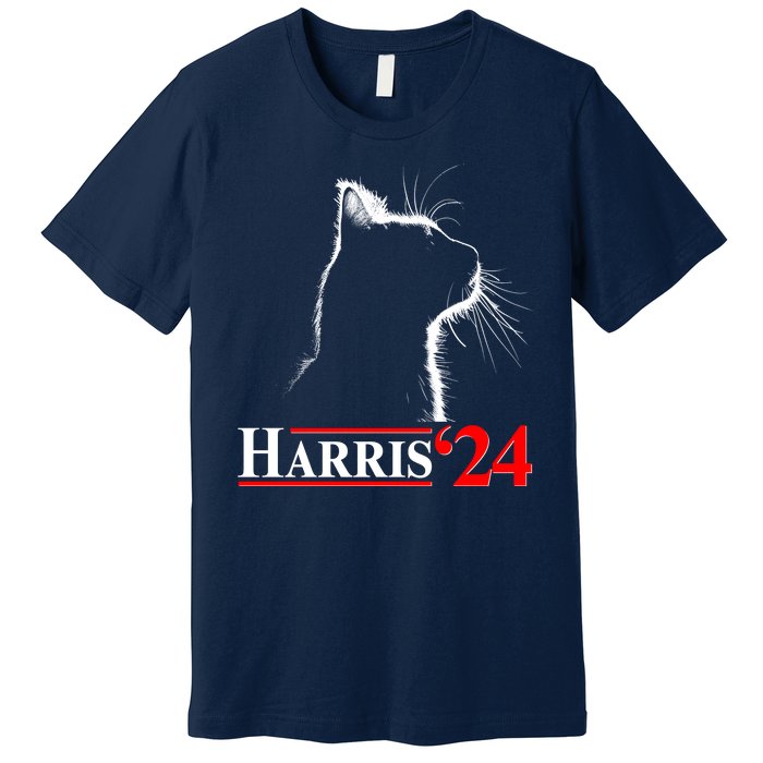 Cat Lady Ladies For Kamala Harris 2024 Premium T-Shirt