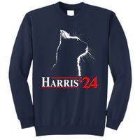 Cat Lady Ladies For Kamala Harris 2024 Tall Sweatshirt