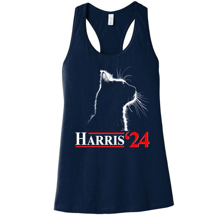 Cat Lady Ladies For Kamala Harris 2024 Women's Racerback Tank