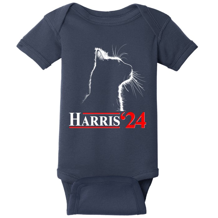 Cat Lady Ladies For Kamala Harris 2024 Baby Bodysuit