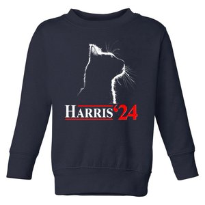 Cat Lady Ladies For Kamala Harris 2024 Toddler Sweatshirt