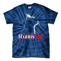 Cat Lady Ladies For Kamala Harris 2024 Tie-Dye T-Shirt