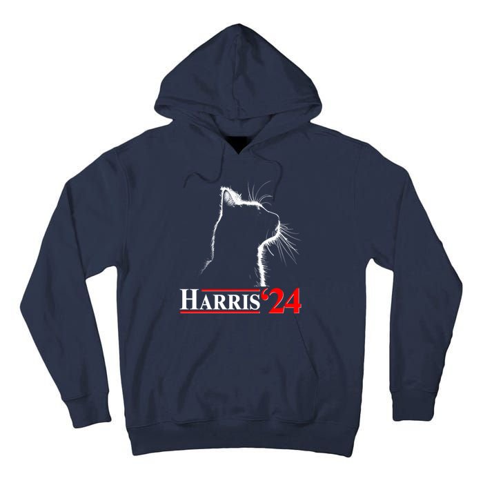 Cat Lady Ladies For Kamala Harris 2024 Tall Hoodie