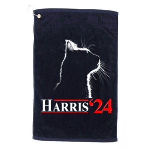 Cat Lady Ladies For Kamala Harris 2024 Platinum Collection Golf Towel