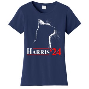 Cat Lady Ladies For Kamala Harris 2024 Women's T-Shirt