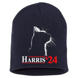 Cat Lady Ladies For Kamala Harris 2024 Short Acrylic Beanie