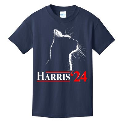 Cat Lady Ladies For Kamala Harris 2024 Kids T-Shirt