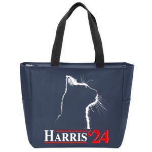 Cat Lady Ladies For Kamala Harris 2024 Zip Tote Bag