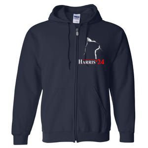 Cat Lady Ladies For Kamala Harris 2024 Full Zip Hoodie