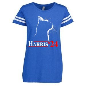 Cat Lady Ladies For Kamala Harris 2024 Enza Ladies Jersey Football T-Shirt