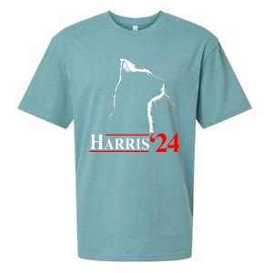 Cat Lady Ladies For Kamala Harris 2024 Sueded Cloud Jersey T-Shirt