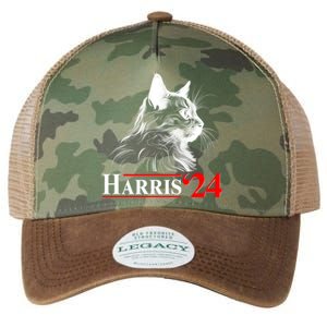 Cat Lady Ladies For Kamala Harris 2024 Legacy Tie Dye Trucker Hat