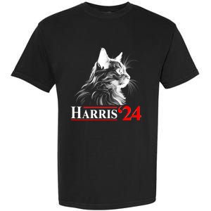 Cat Lady Ladies For Kamala Harris 2024 Garment-Dyed Heavyweight T-Shirt