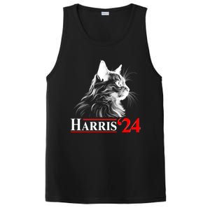 Cat Lady Ladies For Kamala Harris 2024 PosiCharge Competitor Tank