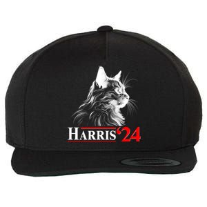 Cat Lady Ladies For Kamala Harris 2024 Wool Snapback Cap