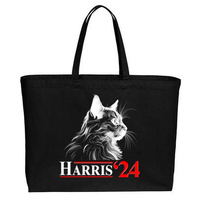 Cat Lady Ladies For Kamala Harris 2024 Cotton Canvas Jumbo Tote