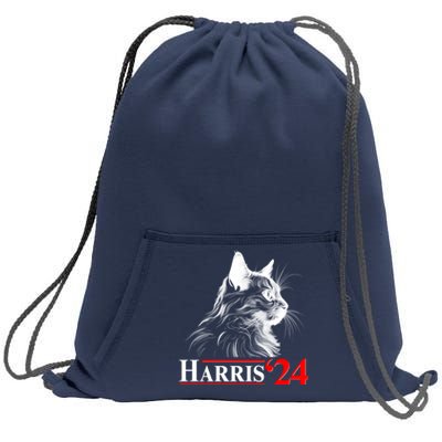 Cat Lady Ladies For Kamala Harris 2024 Sweatshirt Cinch Pack Bag