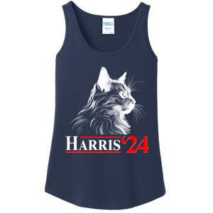 Cat Lady Ladies For Kamala Harris 2024 Ladies Essential Tank