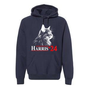 Cat Lady Ladies For Kamala Harris 2024 Premium Hoodie