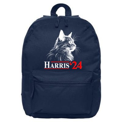 Cat Lady Ladies For Kamala Harris 2024 16 in Basic Backpack