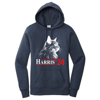 Cat Lady Ladies For Kamala Harris 2024 Women's Pullover Hoodie