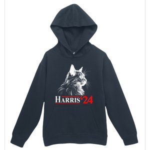 Cat Lady Ladies For Kamala Harris 2024 Urban Pullover Hoodie