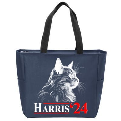 Cat Lady Ladies For Kamala Harris 2024 Zip Tote Bag