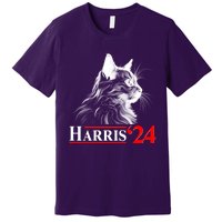 Cat Lady Ladies For Kamala Harris 2024 Premium T-Shirt