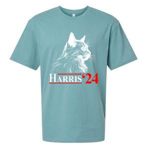 Cat Lady Ladies For Kamala Harris 2024 Sueded Cloud Jersey T-Shirt