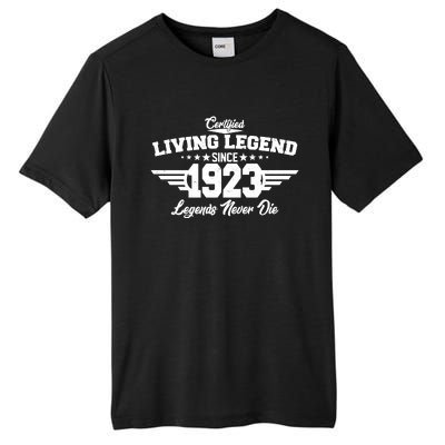 Certified Living Legend Since 1923 Legends Never Die 100th Birthday Tall Fusion ChromaSoft Performance T-Shirt