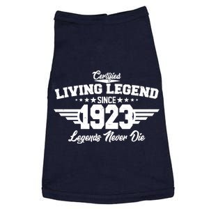 Certified Living Legend Since 1923 Legends Never Die 100th Birthday Doggie Tank